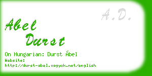 abel durst business card